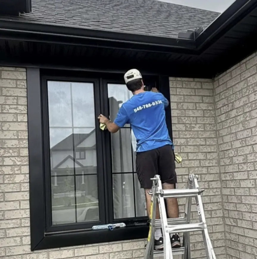 Streak-free residential window cleaning with a pure-water pole system